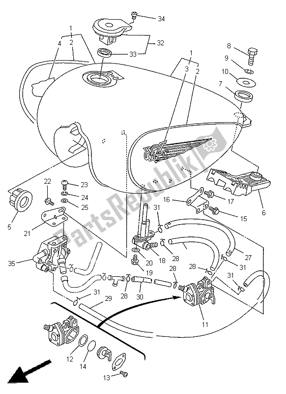 Yamaha virago 125 tank shop